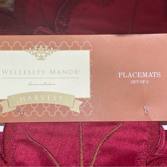 WELLESLEY MANOR Home Collection HARVEST ~ Placemats ~ 3 Sets of 2 Total of 6 pcs - Picture 3 of 5